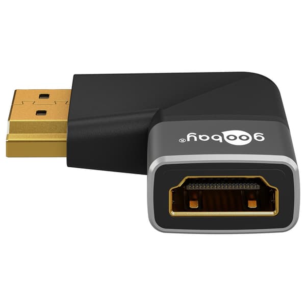 Goobay Vinklet HDMI-adapter 270 ° for 8K 60Hz gullbelagt