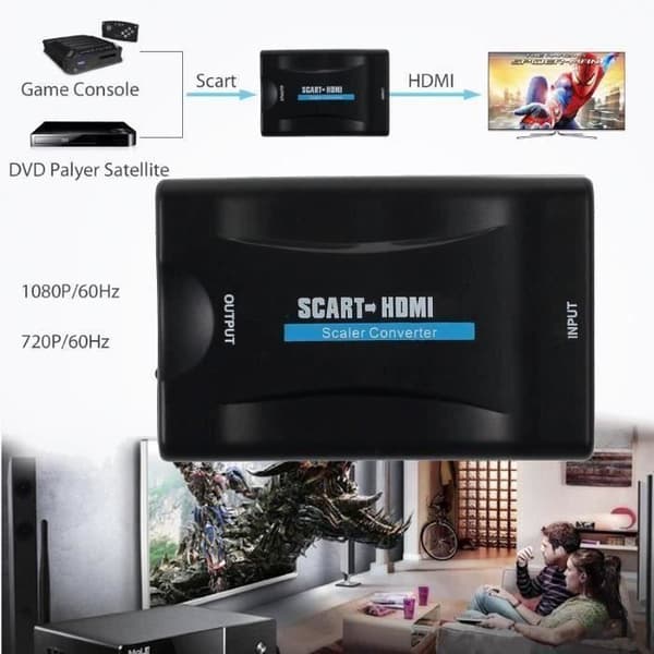 SCART-HDMI-omvandlare-Scart till HDMI-adapter 1080P HD JET54