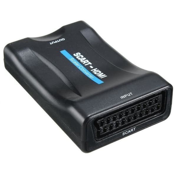 Scart till HDMI Converter Scart till HDMI Adapter 1080P HD för Video Audio DVD Sky Box STB etc