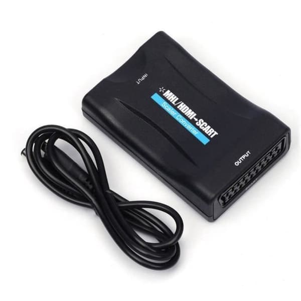 Petyoung® Scart till HDMI-omvandlare Scart till HDMI-adapter 1080P HD för DVD, Sky Box, STB, etc.