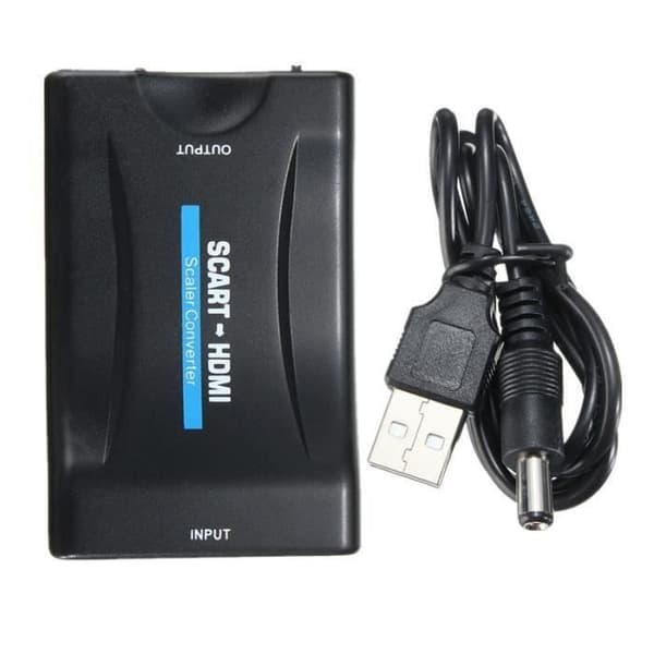 TEMPSA Scart till HDMI-omvandlare Scart till HDMI-adapter 1080P HD för DVD Audio Video
