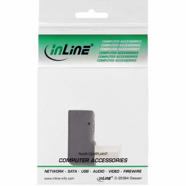 Inline - 17199U - (R) DisplayPort-adapter DisplayPort hane/hona armbåge ner