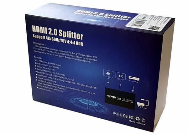 Commutator tv - fördelare tv - konverterare tv Spacetronik Fördelare HDMI 1x4 SPH-RS1042.0 60 Hz 4K HDR