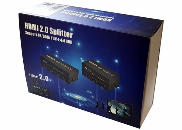 Commutator tv - fördelare tv - konverterare tv Spacetronik Fördelare HDMI 1x4 SPH-RS1042.0 60 Hz 4K HDR