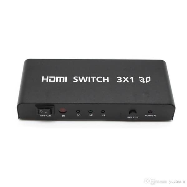 Yatek YK-0301 3x1 HDMI-switch, stöder 3D, välj, förstärk signal och HDMI