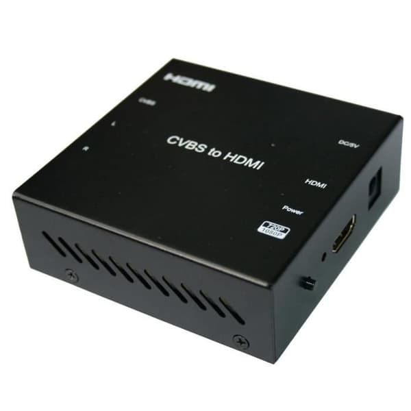 CVBS/RCA till HDMI Video Converter, Färg Svart 720/1080P