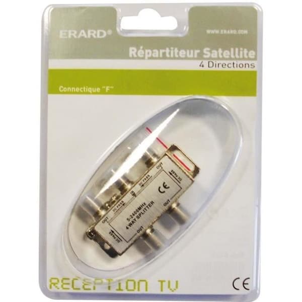 ERARD CONNECT - TV/satellite inomhusfördelare 1 x 4 sat. uttag.