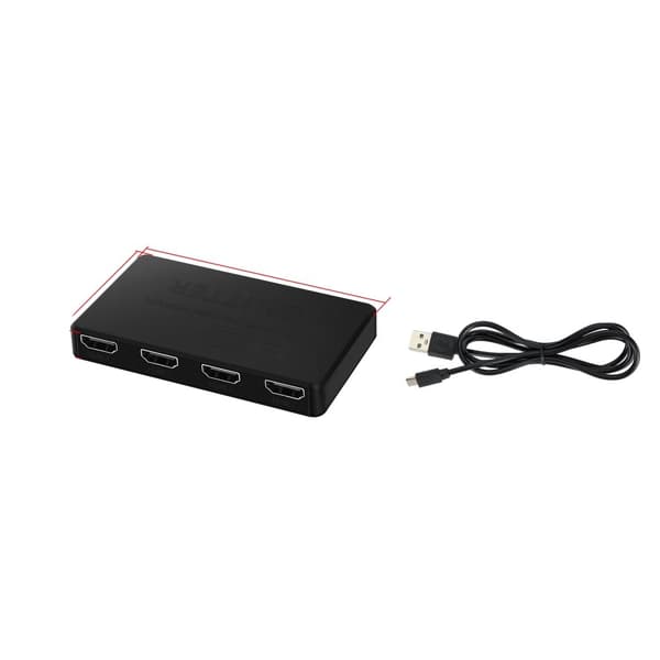XTRONS HDMI Splitter, 1 Indgang 4 Udgange, 4K Ultra Opløsning,1 Indgang 4 Udgang