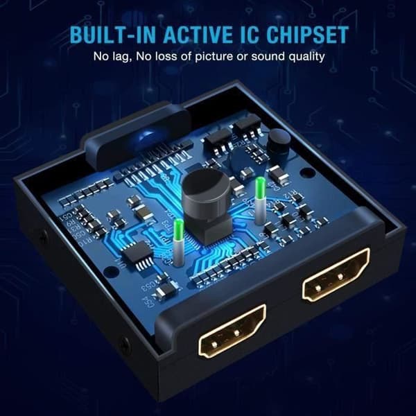 HDMI 4K Bi-riktad Växel HDMI Fördelare 2 IN 1 OUT-1 IN till 2 OUT 3D 1080P 4K@30Hz HDCP HDMI Växel