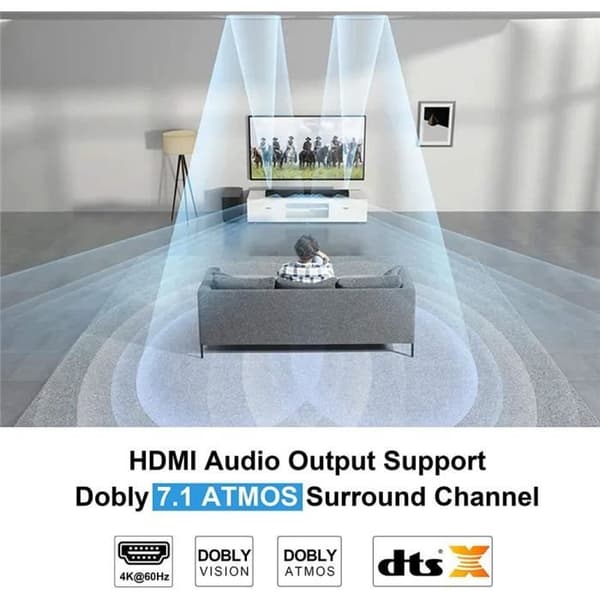 4k 30hz HDMI-splitter 4K 60HZ HD2.0, bidirektionell switch-adapter för PS5 1x2-2x1, 2 i 1 utgång