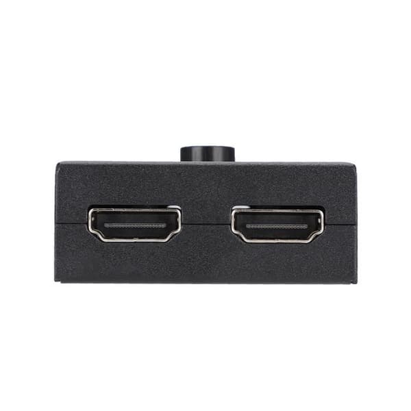 Qiilu HDMI-fördelare 3D 1080P 4Kx2K HD tvåvägs HDMI-selektorswitch med 2 portar DC 5V / 1A