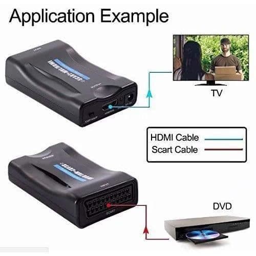 Adapter SCART till HDMI - INF - 1080p - Stöd för PAL/NTSC/SECAM - 1 x SCART - 1 x HDMI