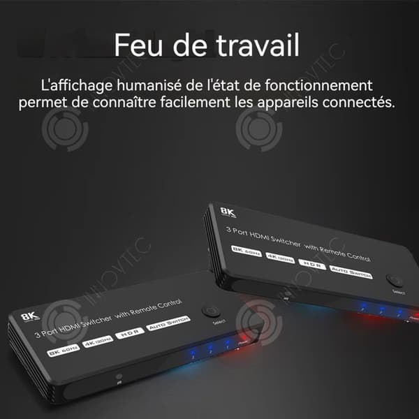 INN HDMI Switch 3 Input 1 Output HD 8k 60hz 4k 120hz med fjärrkontroll HDMI Switch Support 3D Multifunktionell HDMI Splitter