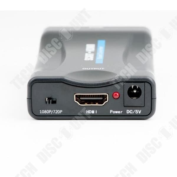 TD® Scart till HDMI-omvandlare Scart till HDMI-adapter 1080P HD för DVD, Box - Computer Video Adapter - Audio Plug vi