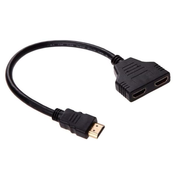 INECK® HDMI 1 hankontakt till dubbel HDMI 2 hona Y splitterkabeladapter LCD LED HD-TV