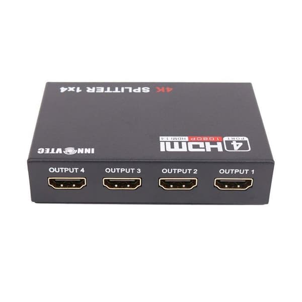 4-ports HDMI splitter INN® Stöd 3D 4K 1080p HD 1 ingång 4 utgångar Stöd för PC, Set-top Box, Blu-ray DVD och TV