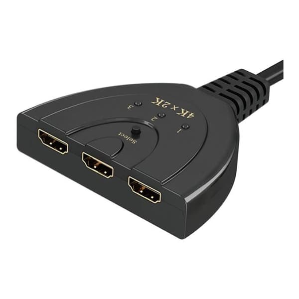 HDMI-switch - Ej specificerad - 4K - 3 portar - Stöder 3D - Ingen strömkabel krävs
