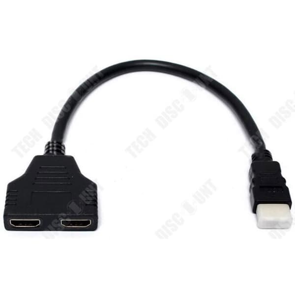 TD® HDMI 1 hane till dubbel HDMI 2 honkontakt - kabeladapter och splitter - tv-omvandlare - Bild- och ljudtillbehör