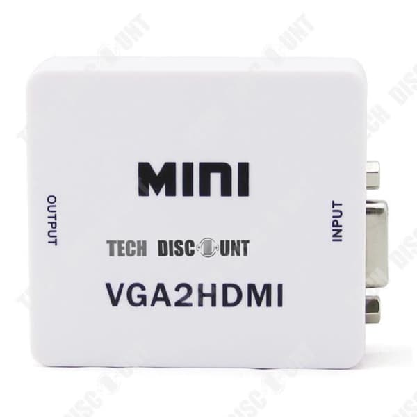TD® VGA till HDMI-omvandlare för dator till tv-videokortkonverterare 1024×768P till 60HZ inspelningsvideoomvandlare