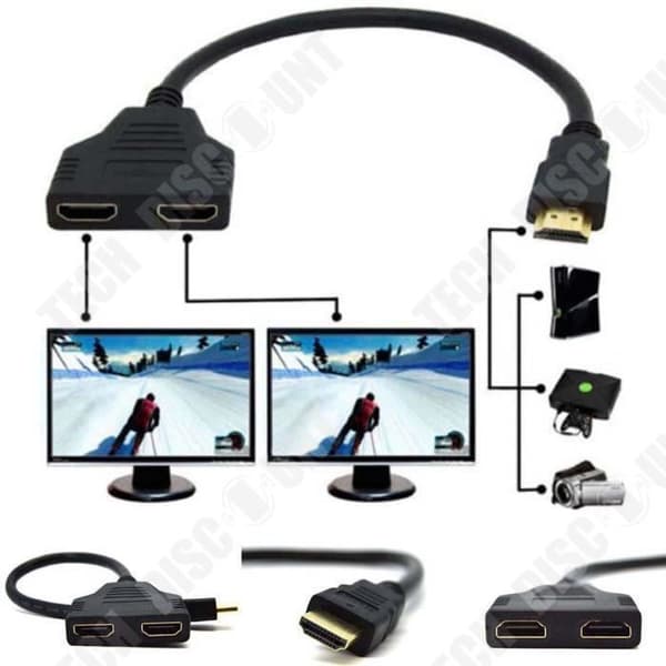 TD® HDMI multi-jack adapter högupplöst perifer anslutning för tv-apparater med stor skärm universell kompatibilitet