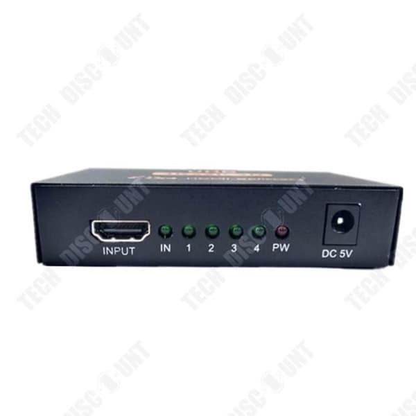 TD® HDMI Splitter En ingång, fyra utgångar 4K*2K Video och Audio Splitter Lämplig för HD, DLP, LCD-projektorer