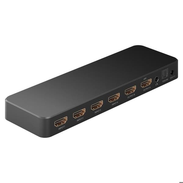 HDMI-switch - goobay - 58479 - 4x2 - 4K 60 Hz - Fjärrkontroll ingår