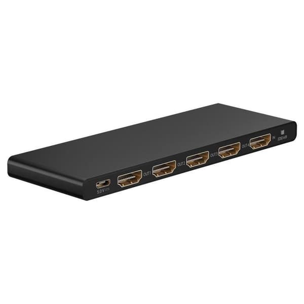 HDMI-splitter - Goobay - 1 till 4 - Aluminium - 4K @ 60 Hz - Plug & Play