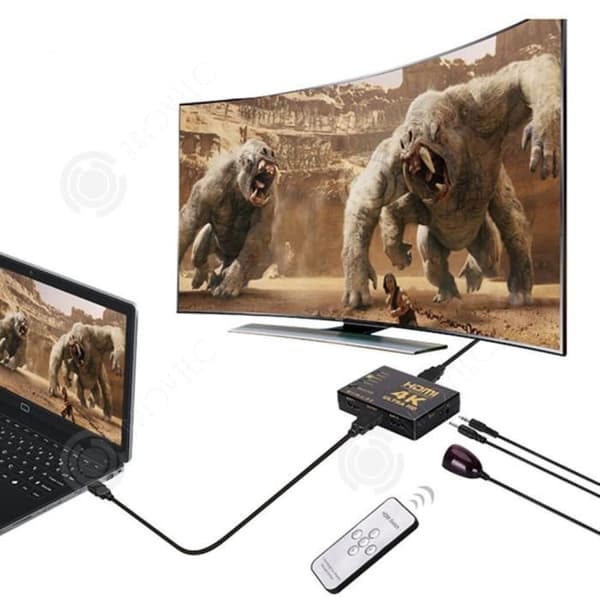 INN® 4k HDMI-väljare 5 ingångs hdr-ljuddelaromkopplare 1080P Kabel-TV-adapter splitterkonsoler Fjärrkontroll