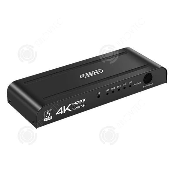 INN Splitter HDMI 18x6,7x2,2cm 5 gränssnitt 1080p ultraklar bildkvalitet 4k fem ingångar och en utgång videoomvandlare