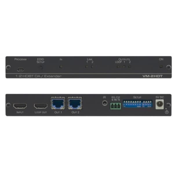 kramer - lösningar 1:2+1 4k60 4:2:0 hdmi till lång räckvidd hdbaset da