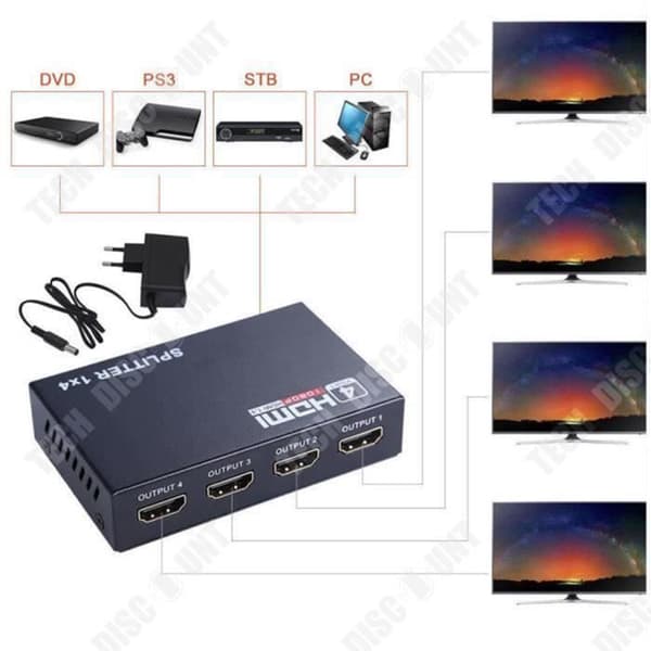 TD® HD splitter hdmi fjärrsignalöverföring en punkt fyra hdmi splitter 4k splitter splitter 4k high definition
