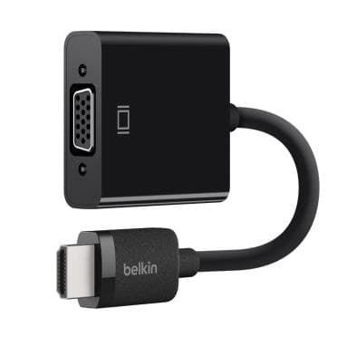 Belkin - HDMI-adapter - HDMI / VGA - HDMI (M) till HD-15 (VGA) (V) - 25 cm - svart - avståndsskruvar