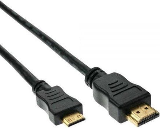InLine - HDMI-kabel - HDMI (M) til mini HDMI (M) - 50 cm - Sort (17454P)