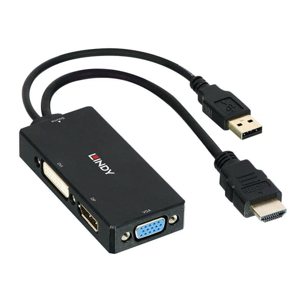 Lindy Konverter HDMI til DP/DVI/VGA Multi