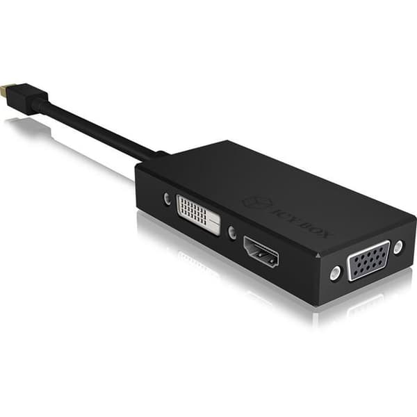 Videokonverter - ICY BOX - IB-AC1032 - Mini DisplayPort - DVI, HDMI, VGA - Svart