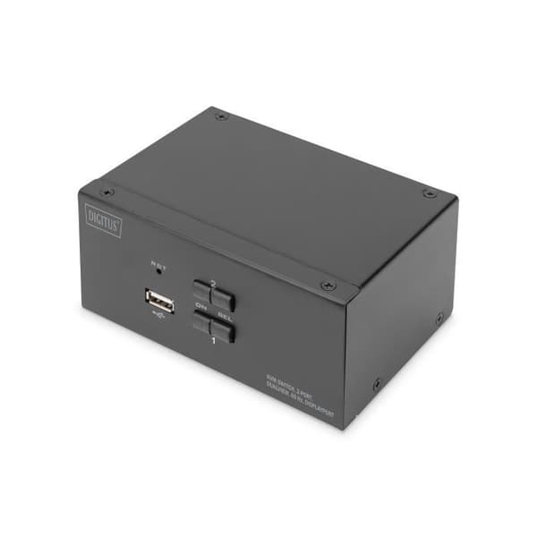 DIGITUS 2-PORTAR DISPLAYPORT DUAL-VIEW, 60 HZ 4K VID 60 HZ, STÖDS