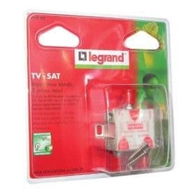 LEGRAND TV-FM-SAT splitter 2 ''f'' utgångar för att mata 2 uttag