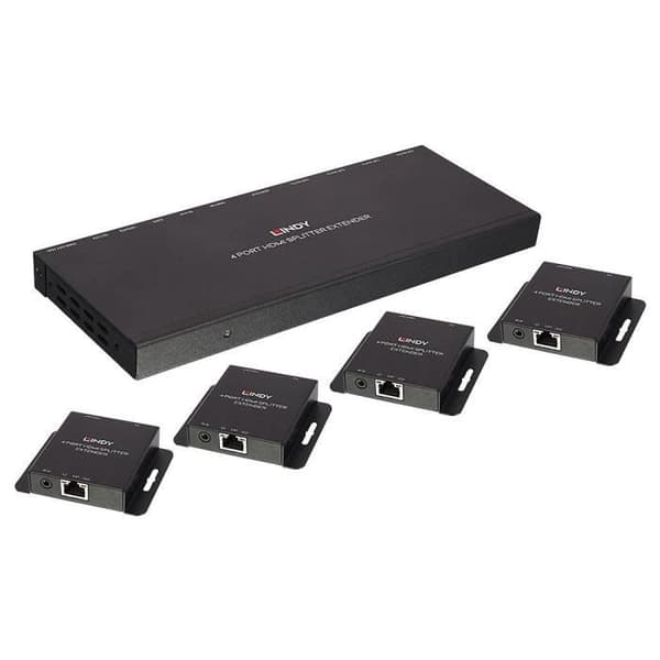 HDMI Splitter Extender - LINDY - 4 portar - 50m - Full HD 1920x1080 - Power over Cat.6