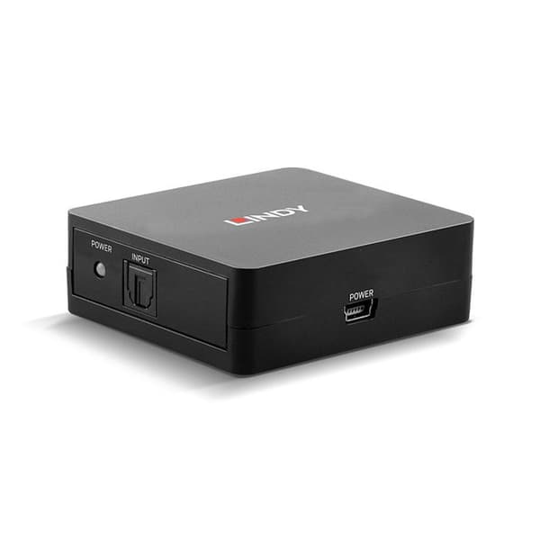 Splitter Audio Digital - LINDY - TosLink 3 Portar - Kompakt - 40m - Stöder DTS/Dolby Digital