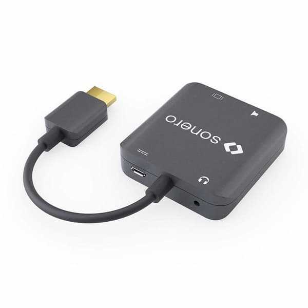 TV switch - TV splitter - TV converter Sonero - AVT115 - 4K Audio Extractor Svart