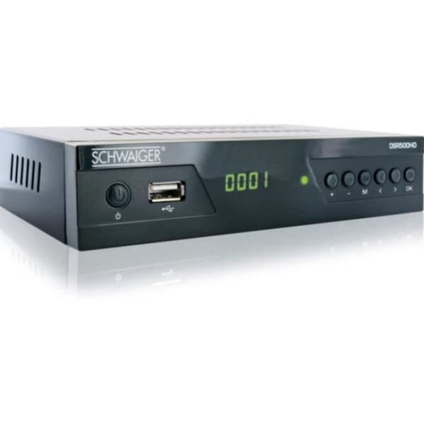Schwaiger DSR500HD Front USB SAT HD-mottagare Antal tuners: 1