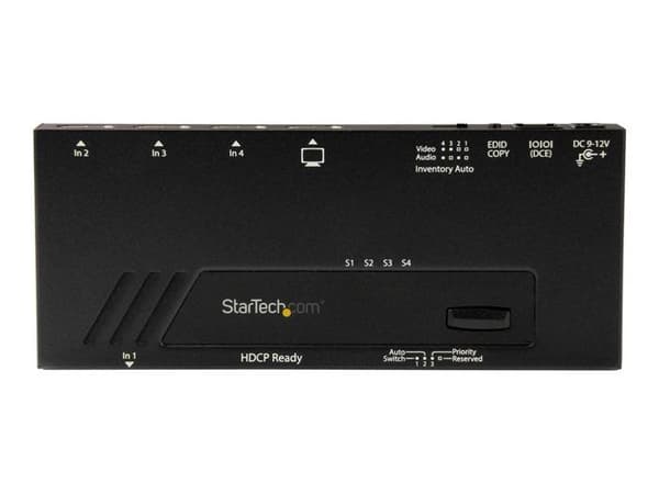 STARTECH HDMI-switch - 4K - 4 portar - snabb växling och automatisk detektering