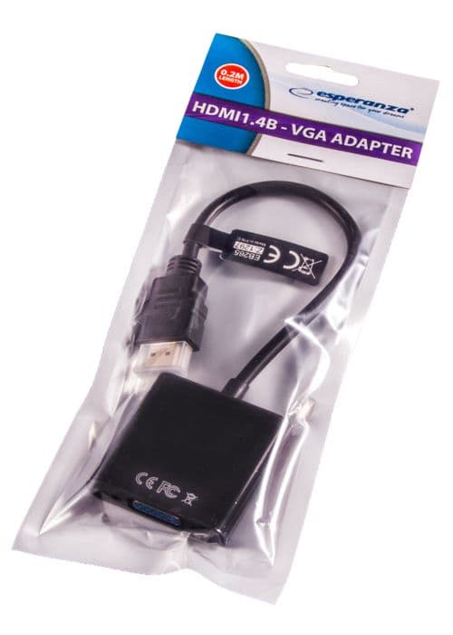 Ewent EW9864 HDMI Video Converter - VGA HDMI Svart