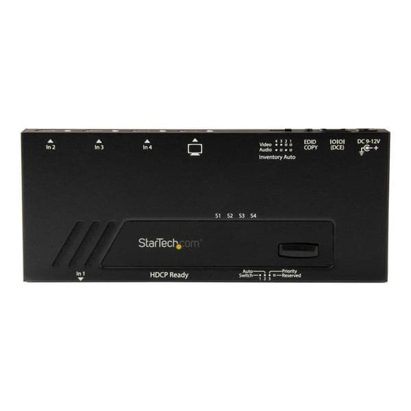 STARTECH HDMI-switch - 4K - 4 portar - snabb växling och automatisk detektering