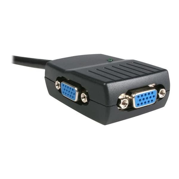 1x VGA (M) till 2x (F) videodelarkabel - USB-driven VGA-delare - 1x VGA (M) till 2x VGA (F) - Svart - ST122LE