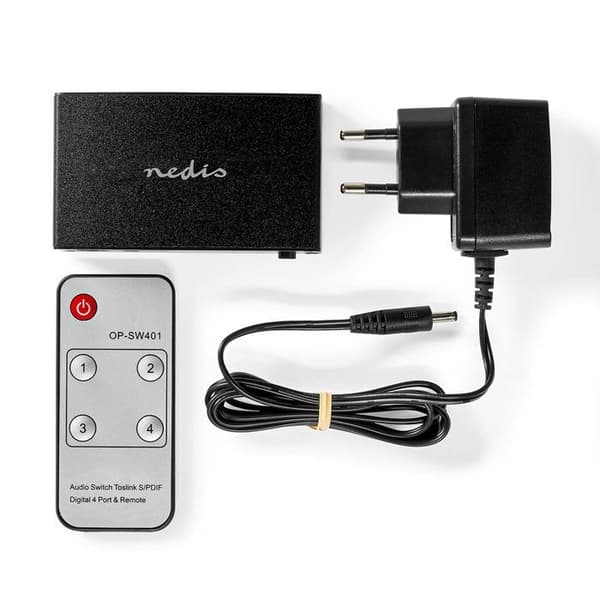 NEDIS 4-portars optisk Toslink Digital Audio Switch