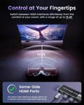 Miniatyrbillede 2 af 9: NÖRDIC HDMI 2 til 1 switch 8K60Hz 4K@120Hz med fjernbetjening, aluminium
