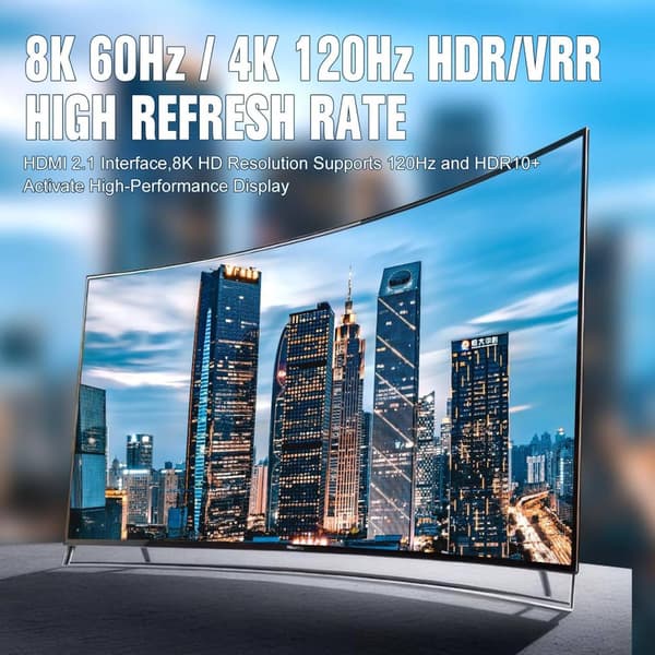 NÖRDIC 1 till 4 Splitter HDMI 2.1 8K60Hz 4K120Hz