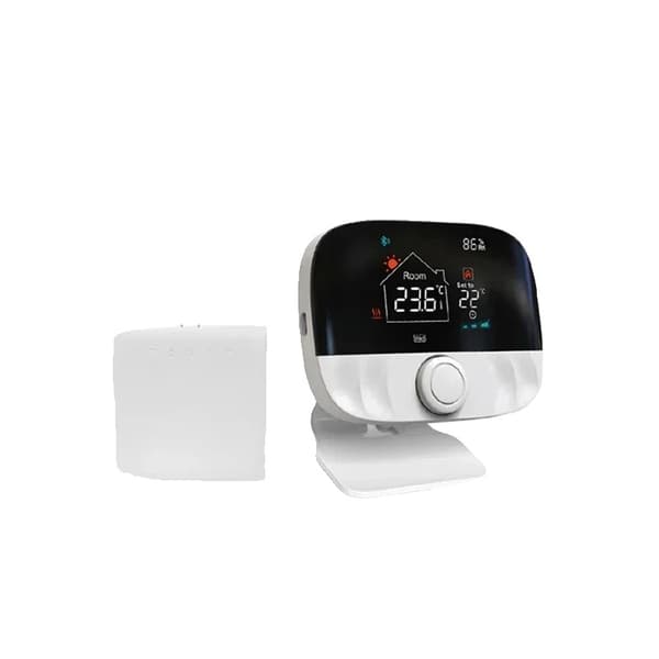 Trådløs Temperaturcontroller, Tuya Smart, Kompatibel med Alexa og Google Home,220-240V, Med beslag