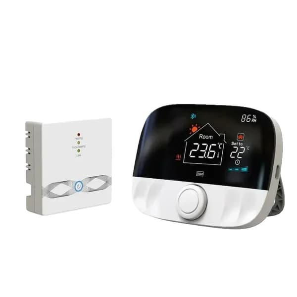 Trådlös Temperaturregulator, Tuya Smart, Kompatibel med Alexa och Google Home,220-240V, RF433